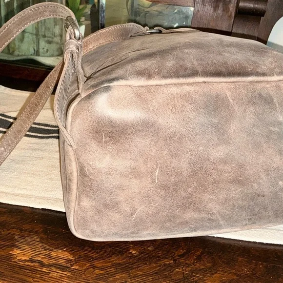 Frye Melissa Leather Zip Backpack Gray Grey Retail $358 - Picture 8 of 13